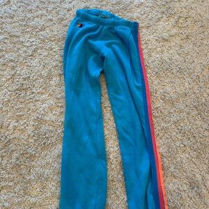 Women’s Blue Track Pants with Red Stripe